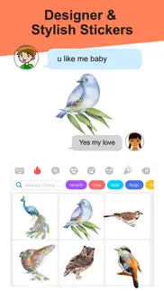 watercolor birds art stickers iphone images 3