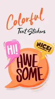 colorful text stickers pack iphone images 1
