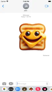 grilled cheese stickers iphone resimleri 4