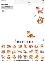 cute tiger roar stickers ipad images 2