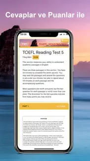 toefl reading test pro iphone resimleri 3