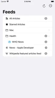 cloudnews - feed reader iphone capturas de pantalla 1