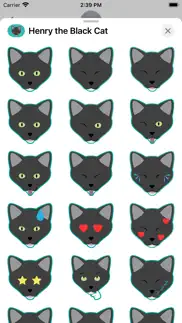 henry the black cat stickers iphone images 1
