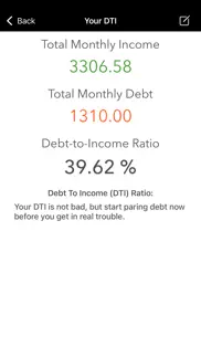 debt to income calculator iphone images 4