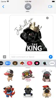 king pug stickers iphone images 2