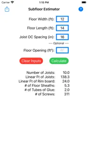 subfloor material estimator iphone images 2