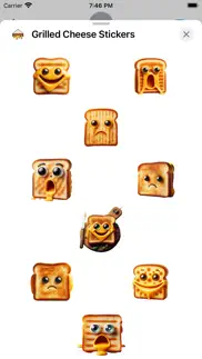 grilled cheese stickers iphone resimleri 1