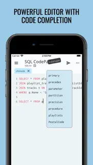 sql code-pad editor, learn sql iPhone Captures Décran 4