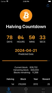 bitcoin halving countdown btc iphone bildschirmfoto 1