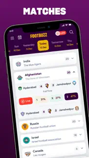 footbuzz - football live score iPhone Captures Décran 2