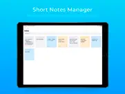 infos - short notes manager iPad Captures Décran 1