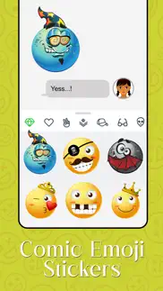 comic emoji stickers pack iphone images 4