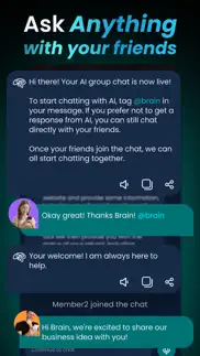 brain - group chat with ai bot iphone images 3