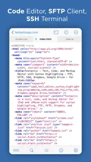 textastic code editor iPhone Captures Décran 1