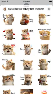 cute brown tabby cat stickers iphone images 3