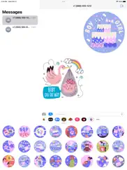 cute gender reveal stickers ipad images 1