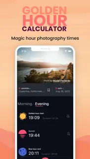 golden hour calculator iPhone Captures Décran 1