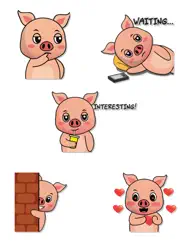cute pig stickers - wasticker ipad images 1