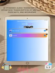 transcribe audio, video iPad Captures Décran 1