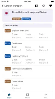 london transport live times iphone capturas de pantalla 3