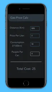gas cost calculator iphone images 2
