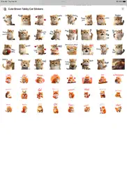 cute brown tabby cat stickers ipad images 2