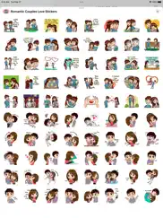 romantic couples love stickers iPad Captures Décran 3