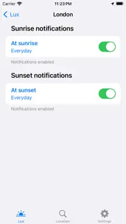 lux - sunrise and sunset iPhone Captures Décran 3