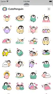 cute penguin stickers pack iphone images 3
