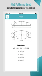 flat pattern bend calculator iPhone Captures Décran 3