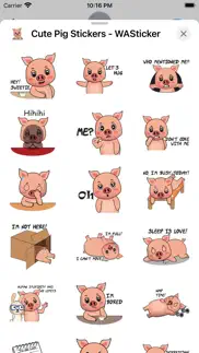 cute pig stickers - wasticker iphone images 3