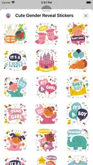 cute gender reveal stickers iphone images 3