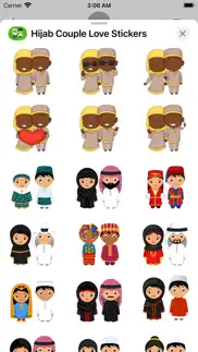 hijab couple love stickers iphone images 3