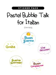 pastel bubble talk for italian ipad images 1