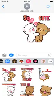 milk and mocha couple stickers iphone images 1