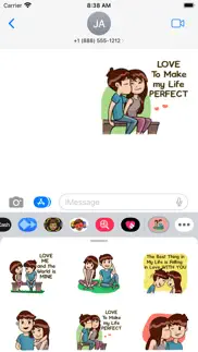 romantic couples love stickers iPhone Captures Décran 2