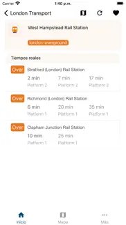london transport live times iphone capturas de pantalla 4