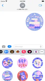 cute gender reveal stickers iphone images 1