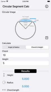 circular segment calculator iphone images 3