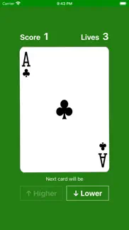 higher or lower card game easy iphone images 2