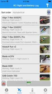 rc flight and battery log iphone bildschirmfoto 1