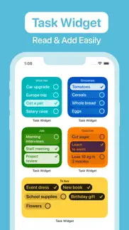 to do list widget daily tasks iPhone Captures Décran 1