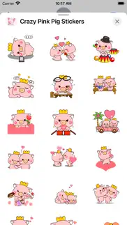 crazy pink pig stickers iphone images 4