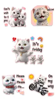white cat stickers - wasticker iphone images 1