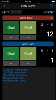 footy scorer app iPhone Captures Décran 1