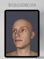 face model -posable human head iPad Captures Décran 2