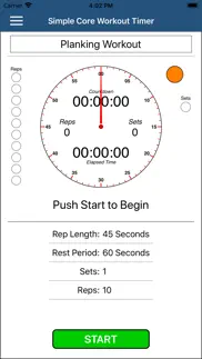 simple core workout timer iphone images 1