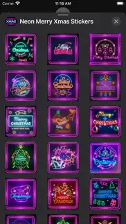 neon merry xmas stickers iphone resimleri 3