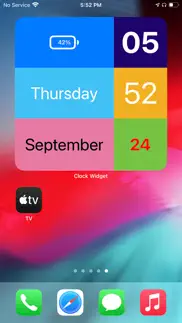 clock widget - funky colors iphone resimleri 2