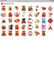 teddy valentine bear stickers ipad images 2